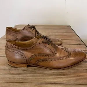 Shoes | Made In Italy Wing Tip Brown Size 43 Or 1 Us | Poshmark